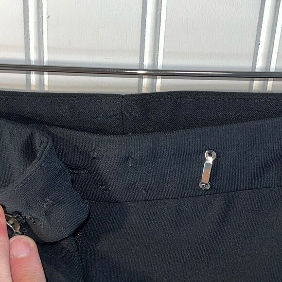 Liz Claiborne Suits Flat Front Pants Women’s 12 Black Lined Classic Slit Pocket - Picture 4 of 9